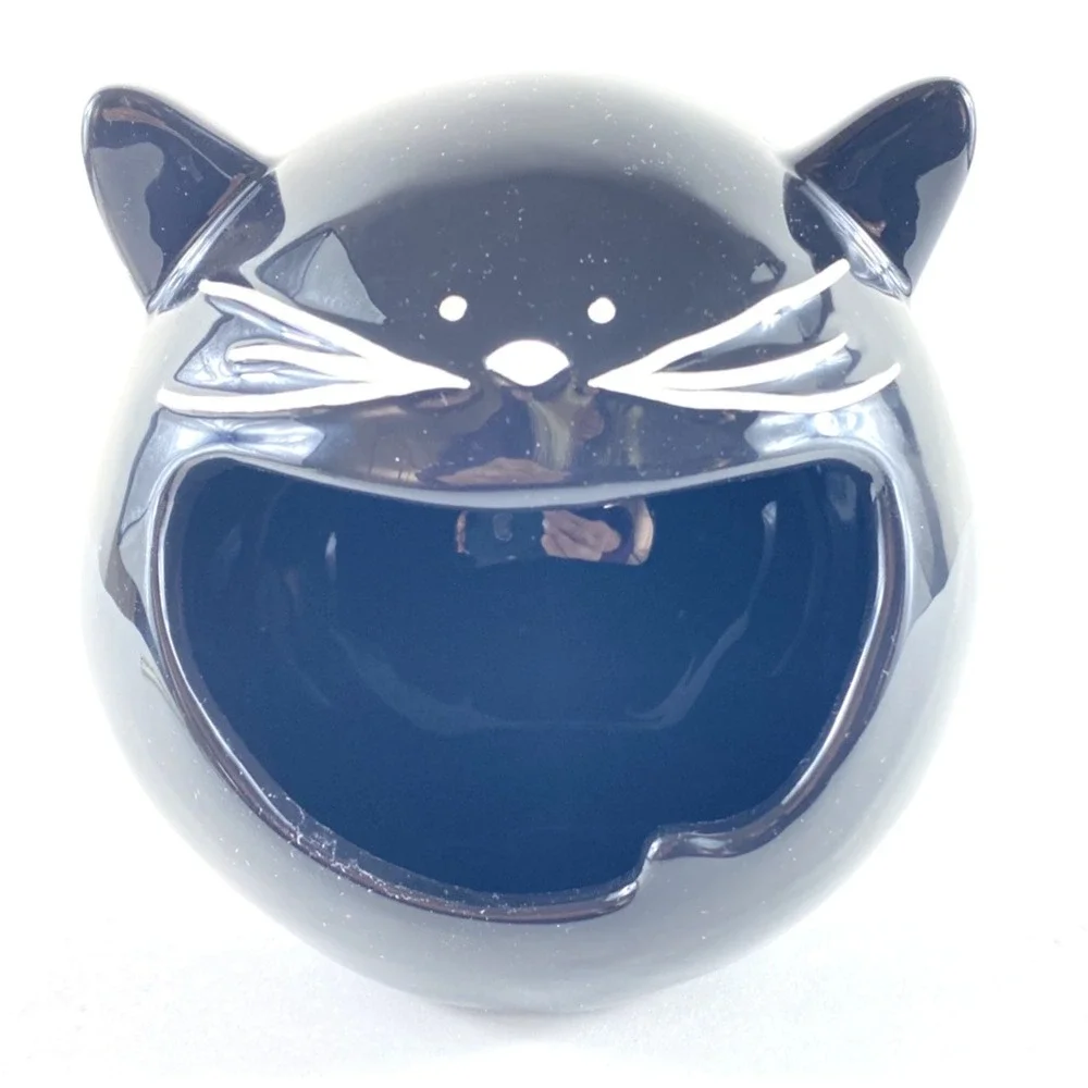 Treat Bowl Black Cat Bowl Ceramic Halloween Candy